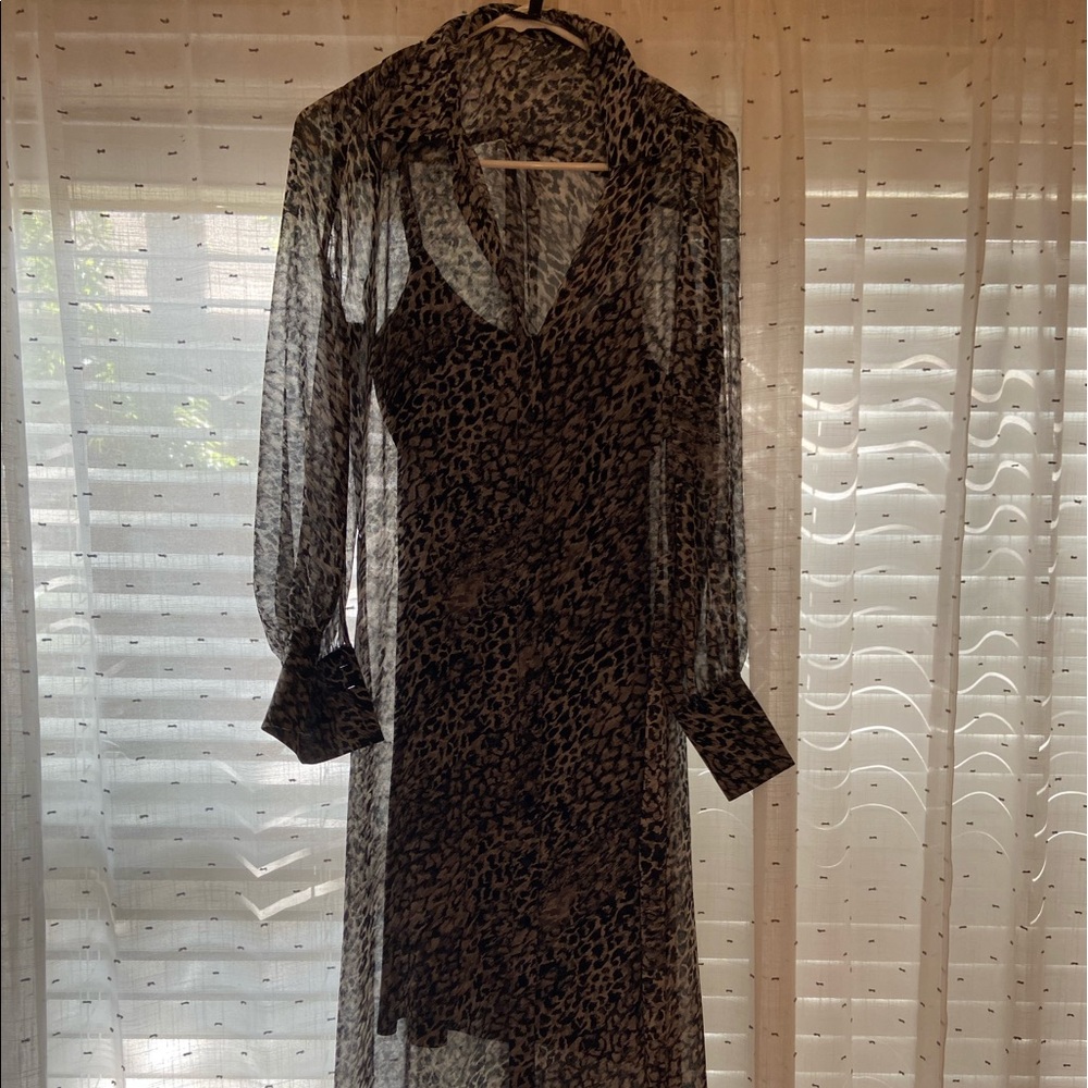 White House Black Market animal print dress